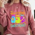 Retro Are You Falloween Direction Teacher Spooky Halloween Comfort Colors Sweatshirt Crimson