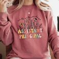 Retro Floral Assistant Principal Shirt For Teachers Day Comfort Colors Sweatshirt Crimson Retro Floral Assistant Principal Shirt For Teachers Day Comfort Colors Sweatshirt Crimson