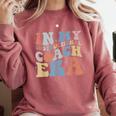 Retro Groovy In My Instructional Coach Era Teacher Comfort Colors Sweatshirt Crimson Retro Groovy In My Instructional Coach Era Teacher Comfort Colors Sweatshirt Crimson