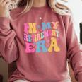 Retro Groovy Retirement Era Retired Teacher Comfort Colors Sweatshirt Crimson