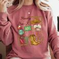 Retro Howdy Pre-K Back To School Western Teacher Comfort Colors Sweatshirt Crimson