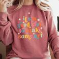 Retro It's a Good Day To Make Some Art Teacher Student Comfort Colors Sweatshirt Crimson Retro It's a Good Day To Make Some Art Teacher Student Comfort Colors Sweatshirt Crimson
