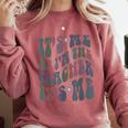 Retro IT'S ME Hi I'm The TEACHER Groovy Testing Squad Pink Comfort Colors Sweatshirt Crimson Retro IT'S ME Hi I'm The TEACHER Groovy Testing Squad Pink Comfort Colors Sweatshirt Crimson