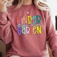 Retro Kindergarten Dream Team Back To School Teacher Kids Comfort Colors Sweatshirt Crimson Retro Kindergarten Dream Team Back To School Teacher Kids Comfort Colors Sweatshirt Crimson