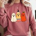 Retro Pencil Ghost Boo Spooky Teacher Halloween Costume Comfort Colors Sweatshirt Crimson Retro Pencil Ghost Boo Spooky Teacher Halloween Costume Comfort Colors Sweatshirt Crimson
