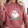 Retro Pink Christmas Santa's Favorite Art Teacher Artist Comfort Colors Sweatshirt Crimson Retro Pink Christmas Santa's Favorite Art Teacher Artist Comfort Colors Sweatshirt Crimson