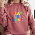 Retro Play Is Learning Teacher Back To School Comfort Colors Sweatshirt Crimson