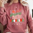 Retro Sleighing Math Problems Santa Math Teacher Christmas Comfort Colors Sweatshirt Crimson