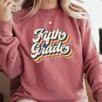 Retro Sunset Fifth Grade Teacher & Student Back To School Comfort Colors Sweatshirt Crimson Retro Sunset Fifth Grade Teacher & Student Back To School Comfort Colors Sweatshirt Crimson