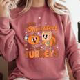 Retro I Teach The Cutest Turkey Thanksgiving Pumpkin Teacher Comfort Colors Sweatshirt Crimson Retro I Teach The Cutest Turkey Thanksgiving Pumpkin Teacher Comfort Colors Sweatshirt Crimson