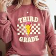 Retro Third Grade Teacher Lightning Bolt Pencil Teacher Kids Comfort Colors Sweatshirt Crimson Retro Third Grade Teacher Lightning Bolt Pencil Teacher Kids Comfort Colors Sweatshirt Crimson