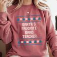 Santas Favorite Band Teacher Christmas Comfort Colors Sweatshirt Crimson Santas Favorite Band Teacher Christmas Comfort Colors Sweatshirt Crimson