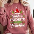 Santa's Favorite Dance Teacher Shirt Christmas Pajama Comfort Colors Sweatshirt Crimson Santa's Favorite Dance Teacher Shirt Christmas Pajama Comfort Colors Sweatshirt Crimson