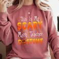 This Is My Scary Math Teacher Costume Halloween Comfort Colors Sweatshirt Crimson