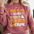 This Is My Scary Science Teacher Halloween Costumes Men Women Kids Comfort Colors Sweatshirt Crimson This Is My Scary Science Teacher Halloween Costumes Men Women Kids Comfort Colors Sweatshirt Crimson
