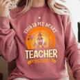 This Is My Scary Teacher Costume Halloween Comfort Colors Sweatshirt Crimson This Is My Scary Teacher Costume Halloween Comfort Colors Sweatshirt Crimson