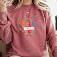 School For Teachers Students Monitor Recess Crew Team Comfort Colors Sweatshirt Crimson