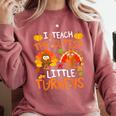 School Thankful I Teach The Cutest Little Turkeys Thanksgiving Teacher Comfort Colors Sweatshirt Crimson School Thankful I Teach The Cutest Little Turkeys Thanksgiving Teacher Comfort Colors Sweatshirt Crimson
