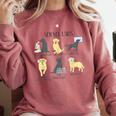 Science Labs Dogs Labrador Retriever Science Teacher Comfort Colors Sweatshirt Crimson
