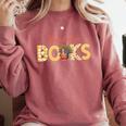 Science Of Reading ELA Teachers Thankful For Books Comfort Colors Sweatshirt Crimson