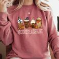 Science Teacher Horror Fall Coffee Halloween Pumpkin Autumn Comfort Colors Sweatshirt Crimson Science Teacher Horror Fall Coffee Halloween Pumpkin Autumn Comfort Colors Sweatshirt Crimson