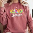 Science Teacher Tie Dye Science Teaching Back To School Comfort Colors Sweatshirt Crimson Science Teacher Tie Dye Science Teaching Back To School Comfort Colors Sweatshirt Crimson