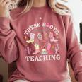 These Boots Are Made For Teaching Western Cowgirl Teacher Comfort Colors Sweatshirt Crimson These Boots Are Made For Teaching Western Cowgirl Teacher Comfort Colors Sweatshirt Crimson