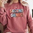 Second Grade Dream Team Back To School 2nd Grade Teacher Comfort Colors Sweatshirt Crimson