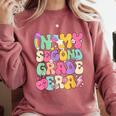 In My Second Grade Era Teachers Women Back To School Girls Comfort Colors Sweatshirt Crimson