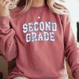 Second Grade Floral Blue Back To School 2nd Grade Teacher Comfort Colors Sweatshirt Crimson Second Grade Floral Blue Back To School 2nd Grade Teacher Comfort Colors Sweatshirt Crimson