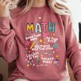 Show Your Work Math Teacher First Day Back To School Comfort Colors Sweatshirt Crimson