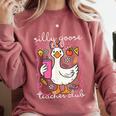 Silly Goose Teacher Club Animal Lover Groovy Teacher Comfort Colors Sweatshirt Crimson Silly Goose Teacher Club Animal Lover Groovy Teacher Comfort Colors Sweatshirt Crimson