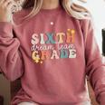 Sixth Grade Dream Team First Day Of 6th Grade Teachers Comfort Colors Sweatshirt Crimson