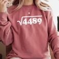 Sixty Seven 67 Meme Square Root 4489 Slang Math Teacher Comfort Colors Sweatshirt Crimson