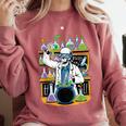 Skeleton Mad Scientist Halloween Costume Science Teacher Comfort Colors Sweatshirt Crimson Skeleton Mad Scientist Halloween Costume Science Teacher Comfort Colors Sweatshirt Crimson