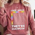 I Got Skills They'Re Multiplying Nerd Math Teacher Comfort Colors Sweatshirt Crimson I Got Skills They'Re Multiplying Nerd Math Teacher Comfort Colors Sweatshirt Crimson
