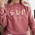 SLP Teacher Shirts Speech Language Pathologist Comfort Colors Sweatshirt Crimson SLP Teacher Shirts Speech Language Pathologist Comfort Colors Sweatshirt Crimson