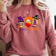 I Smell Children Witch Teacher Halloween Trick Or Teach Comfort Colors Sweatshirt Crimson