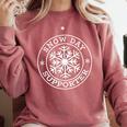 Snow Day Supporter Teacher Student Winter Snowflake Comfort Colors Sweatshirt Crimson Snow Day Supporter Teacher Student Winter Snowflake Comfort Colors Sweatshirt Crimson