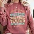 Social Studies Teacher Appreciation Men Women Comfort Colors Sweatshirt Crimson