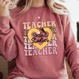 Social Studies Teacher Pencil Heart Leopard Back To School Comfort Colors Sweatshirt Crimson Social Studies Teacher Pencil Heart Leopard Back To School Comfort Colors Sweatshirt Crimson