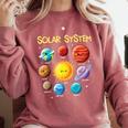 Solar System Cute Face Planets Space Science Teacher School Comfort Colors Sweatshirt Crimson Solar System Cute Face Planets Space Science Teacher School Comfort Colors Sweatshirt Crimson