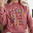 SPANISH ALPHABET MAESTRA SPANISH TEACHER Comfort Colors Sweatshirt Crimson SPANISH ALPHABET MAESTRA SPANISH TEACHER Comfort Colors Sweatshirt Crimson