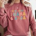 Spanish Teacher Groovy I'm Bilingual I Haha And Jaja Comfort Colors Sweatshirt Crimson Spanish Teacher Groovy I'm Bilingual I Haha And Jaja Comfort Colors Sweatshirt Crimson