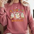 Special Education All Minds SPED Teacher Ghost Halloween Comfort Colors Sweatshirt Crimson