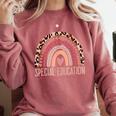 Special Education Shirt Teacher SPED Leopard Boho Rainbow Comfort Colors Sweatshirt Crimson Special Education Shirt Teacher SPED Leopard Boho Rainbow Comfort Colors Sweatshirt Crimson