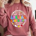 Special Education Teacher SPED Squad Team Kids Men Groovy Comfort Colors Sweatshirt Crimson