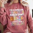 Special Educational Assistant And Sped Teacher Comfort Colors Sweatshirt Crimson