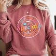 Special Teacher Music Art Library Physical Education Comfort Colors Sweatshirt Crimson Special Teacher Music Art Library Physical Education Comfort Colors Sweatshirt Crimson