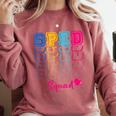 SPED Squad Proud Special Education Para Teacher Colorful Comfort Colors Sweatshirt Crimson